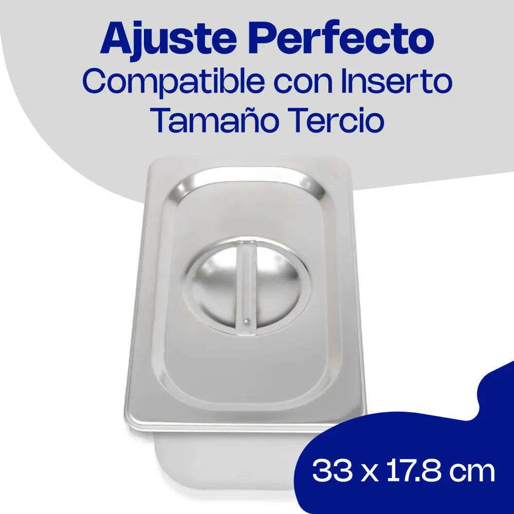 Tapa para Insertos CALEDONIA | GN 1/3 | Acero Inoxidable