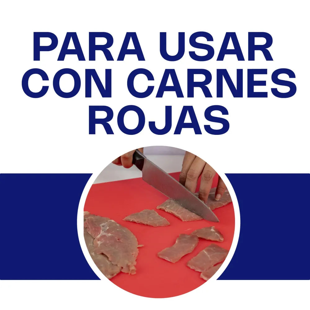 TABLA PARA CORTAR COLOR | 12 X 18 X 0.5 CM | USO PROFESIONAL | POLIPROPILENO | CALEDONIA TAPACO-12R