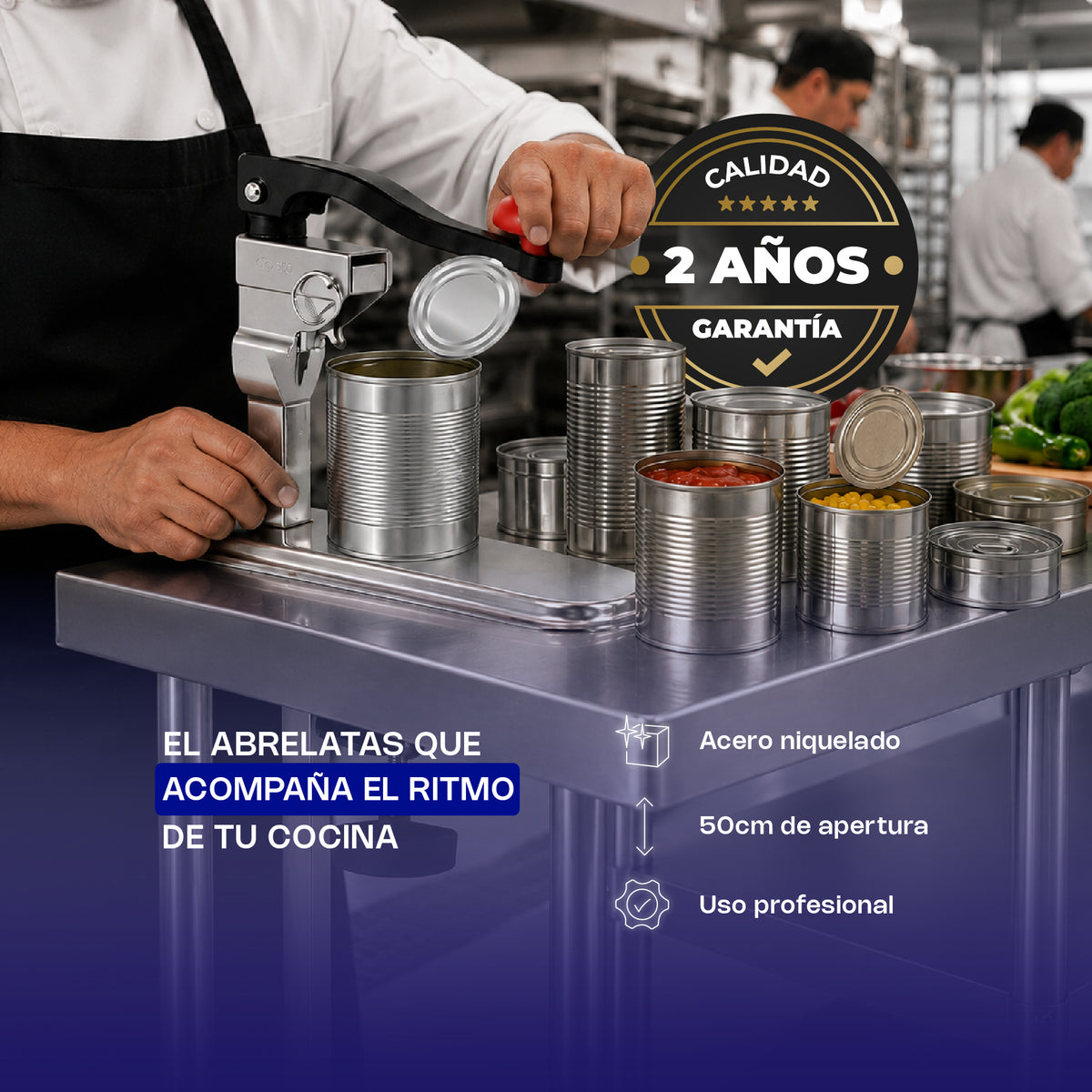 Abrelatas industrial con dimensiones 55 cm | Rhino | Abrin-55