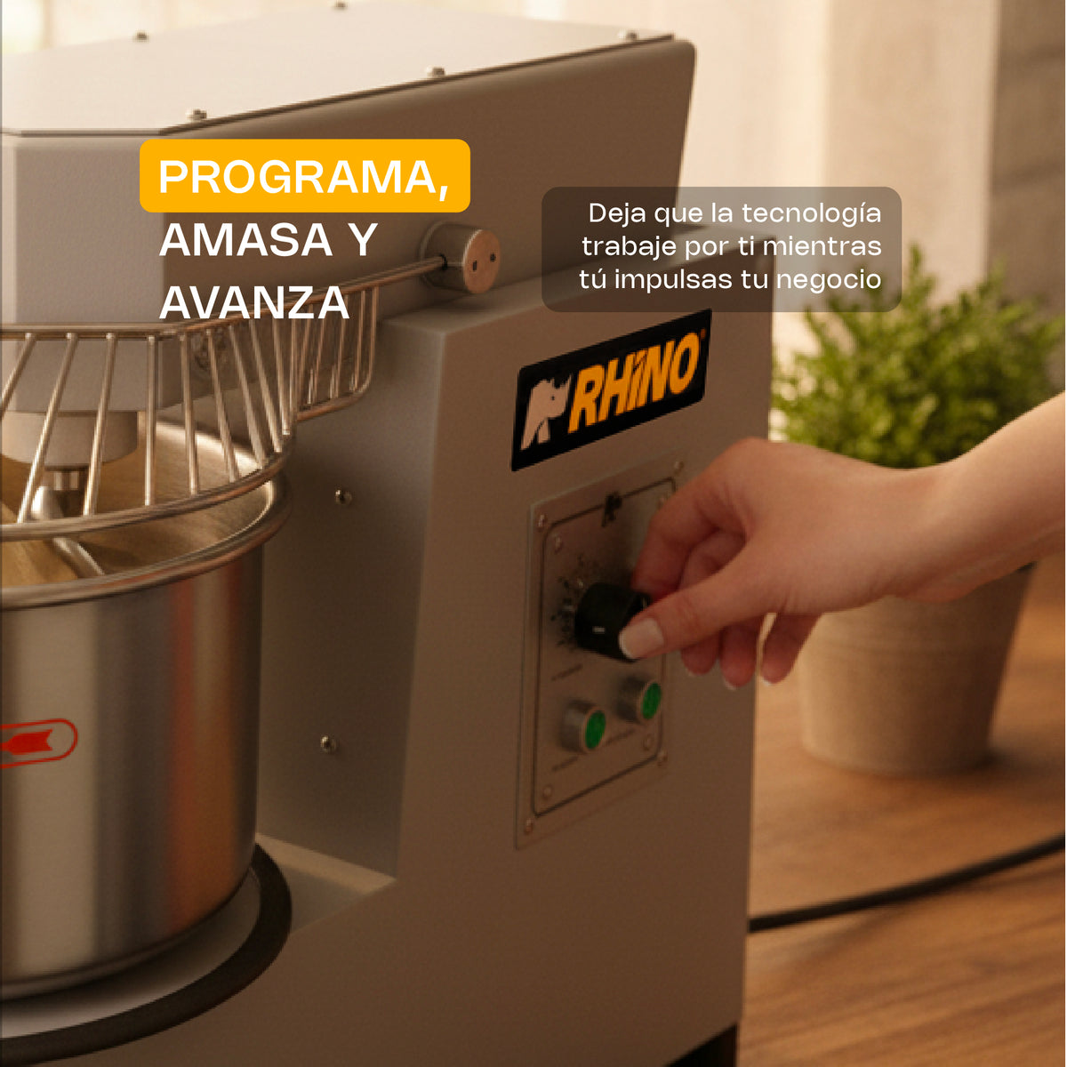 Amasadora de procesamiento prolongado 20 l | Rhino | Amasa-20pro