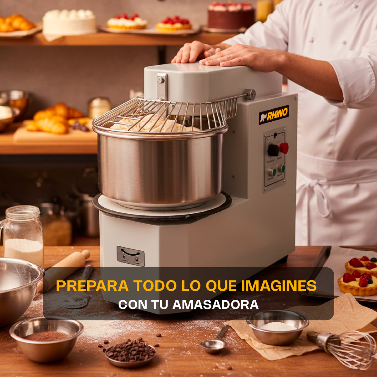 Amasadora de procesamiento prolongado 20 l | Rhino | Amasa-20pro