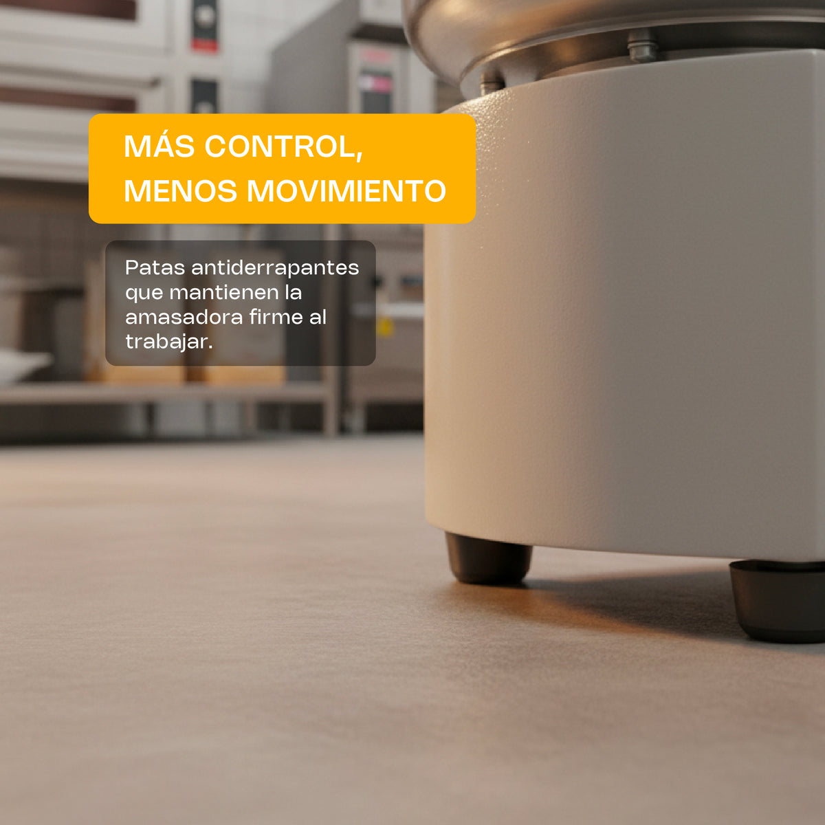 Amasadora | Tazón Y Gancho De Acero Inoxidable / Cuerpo Metálico | Formato De Piso | 20 L | Uso Comercial | AMASA-20 | RHINO
