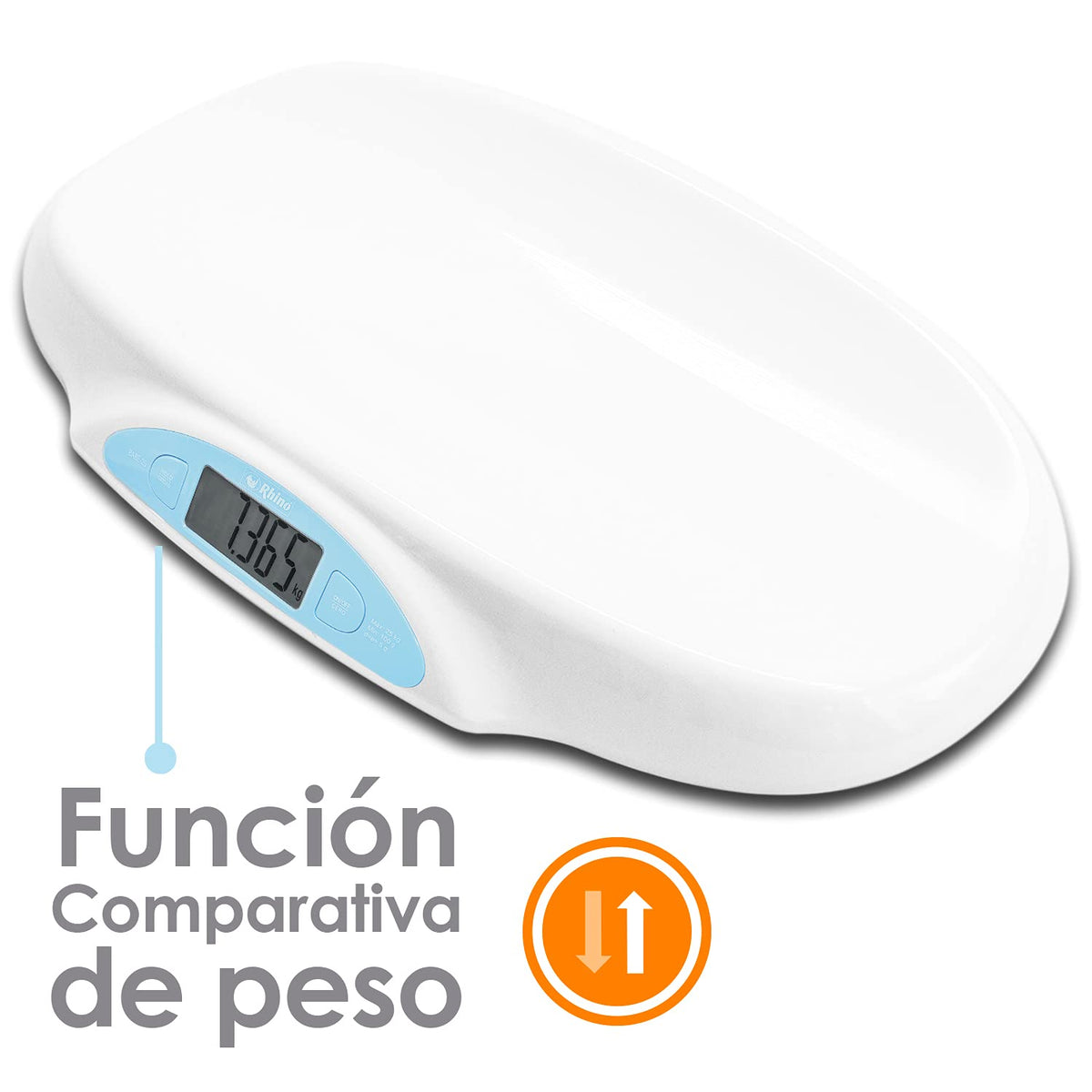 Báscula electrónica para bebés 45 kg / 5 g, diseño | Rhino | Babe-25