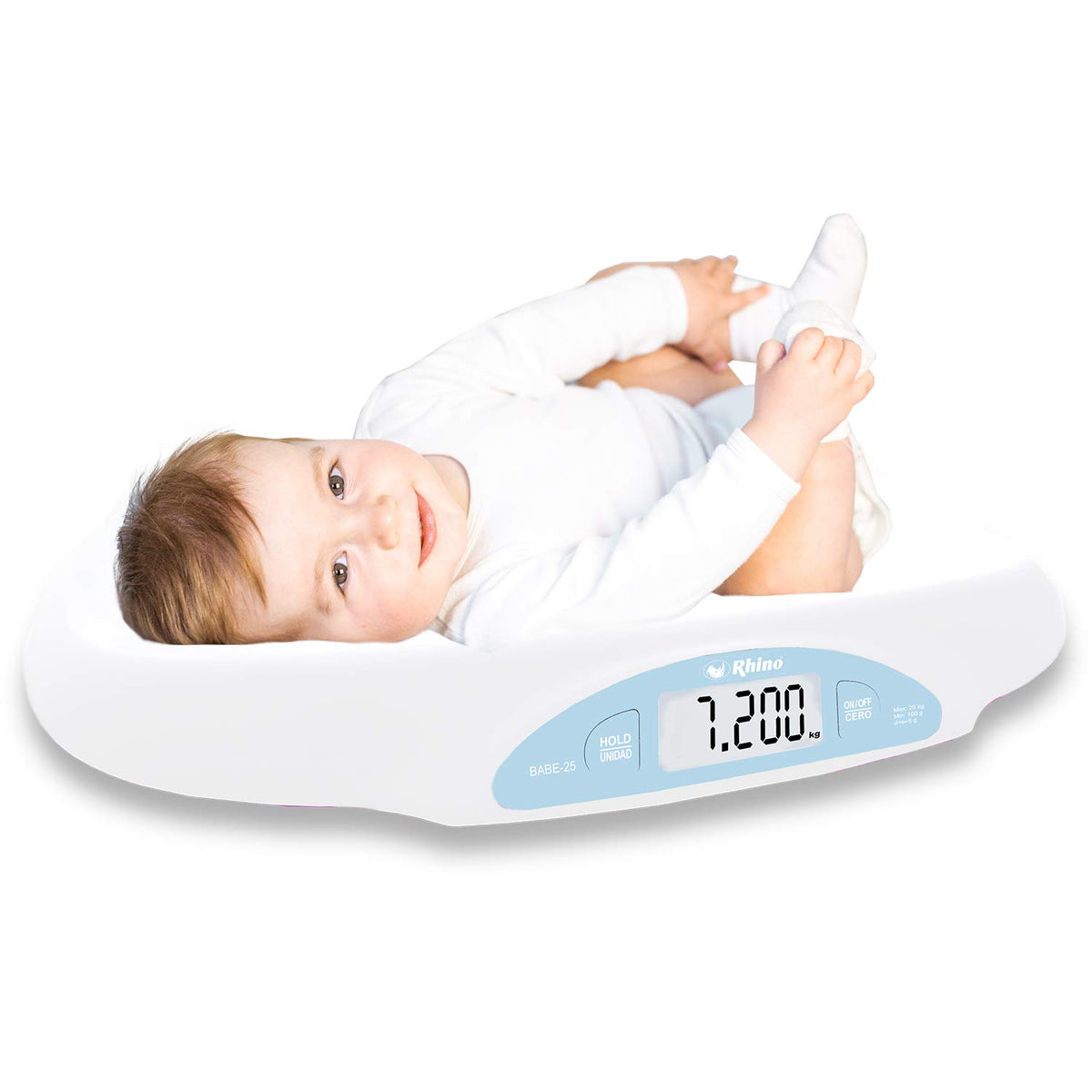 Báscula electrónica para bebés 45 kg / 5 g, diseño | Rhino | Babe-25