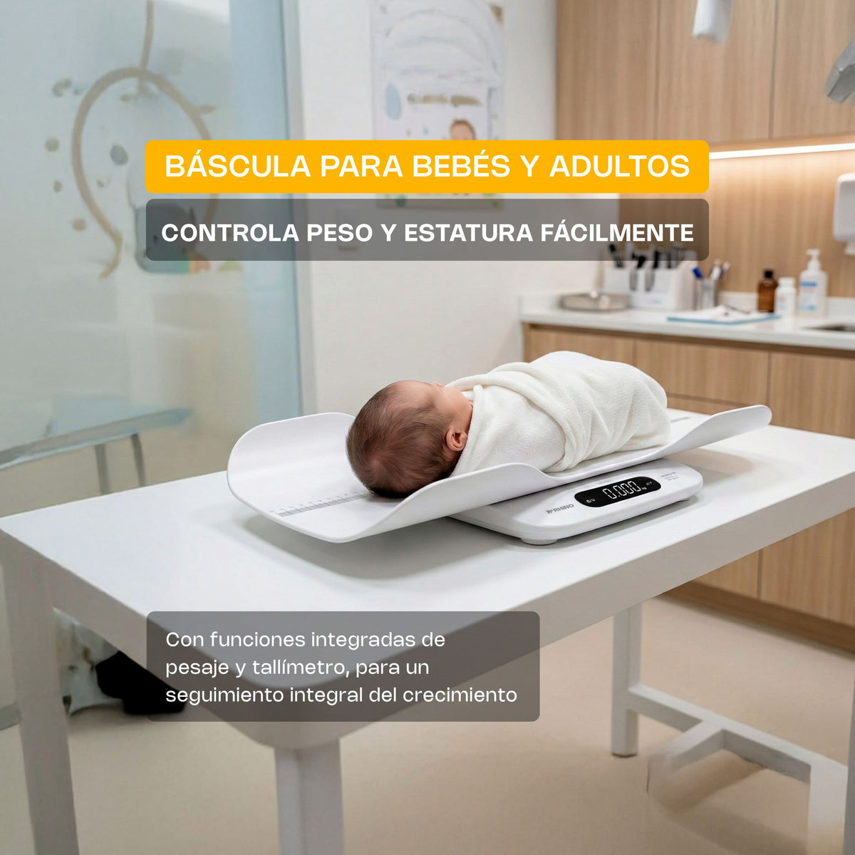 Báscula para bebés y adultos 5 g | Rhino | Babepe-180