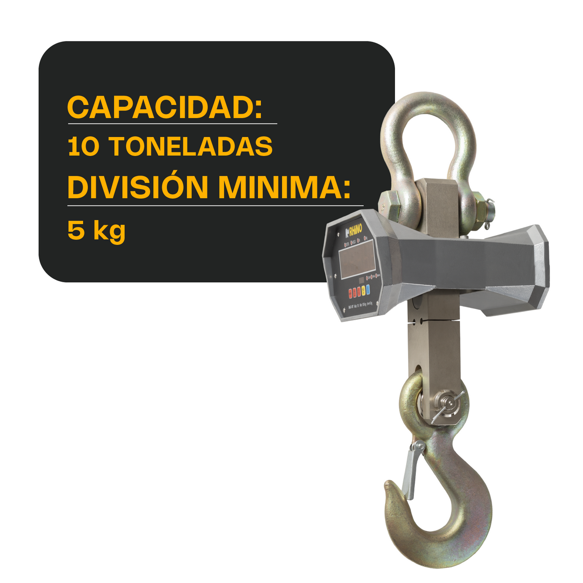 Báscula colgante 10,000 kg / 5 kg | Rhino | Bac-10t