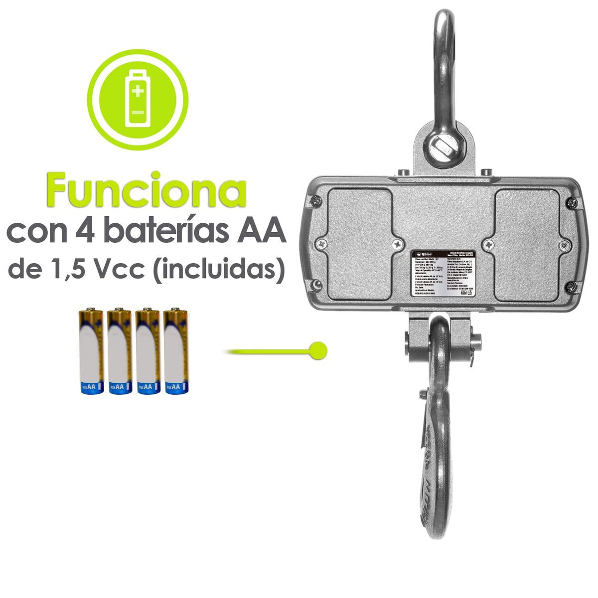 Báscula colgante 500 kg / 200 g | Rhino | Bac-500
