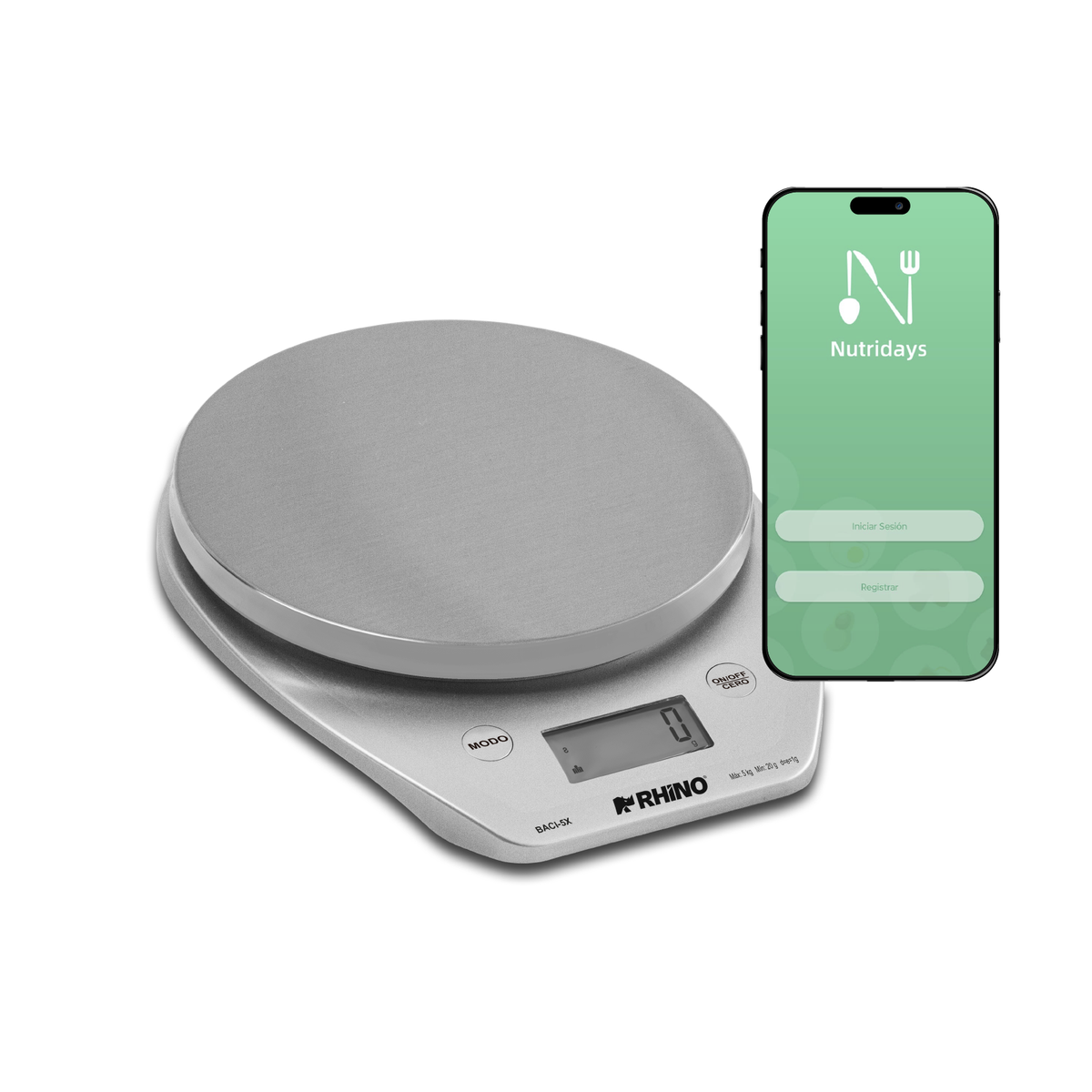 Báscula de cocina 5 kg / 1 g | Rhino | Baci-5x