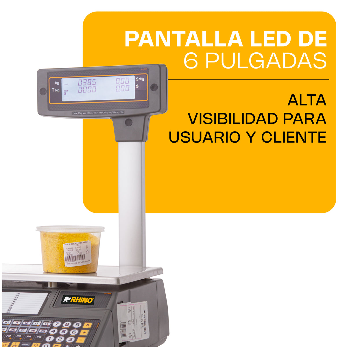 Báscula 0 kg - 15 kg / 5 g, 15 kg - 30 kg / 10 g | Rhino | Baet-30x