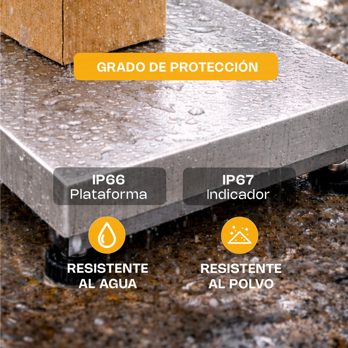 200 kg / 20 g, a prueba de agua, 100% acero | Rhino | Bapag-200