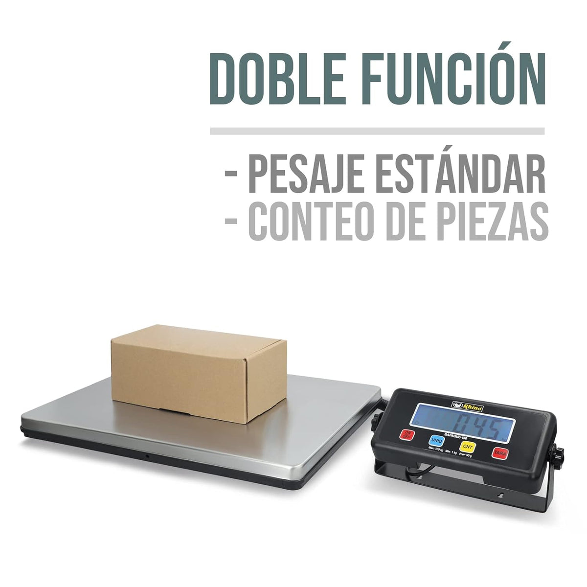 Báscula de paquetería 100 kg / 50 g, contadora | Rhino | Bapaque-100