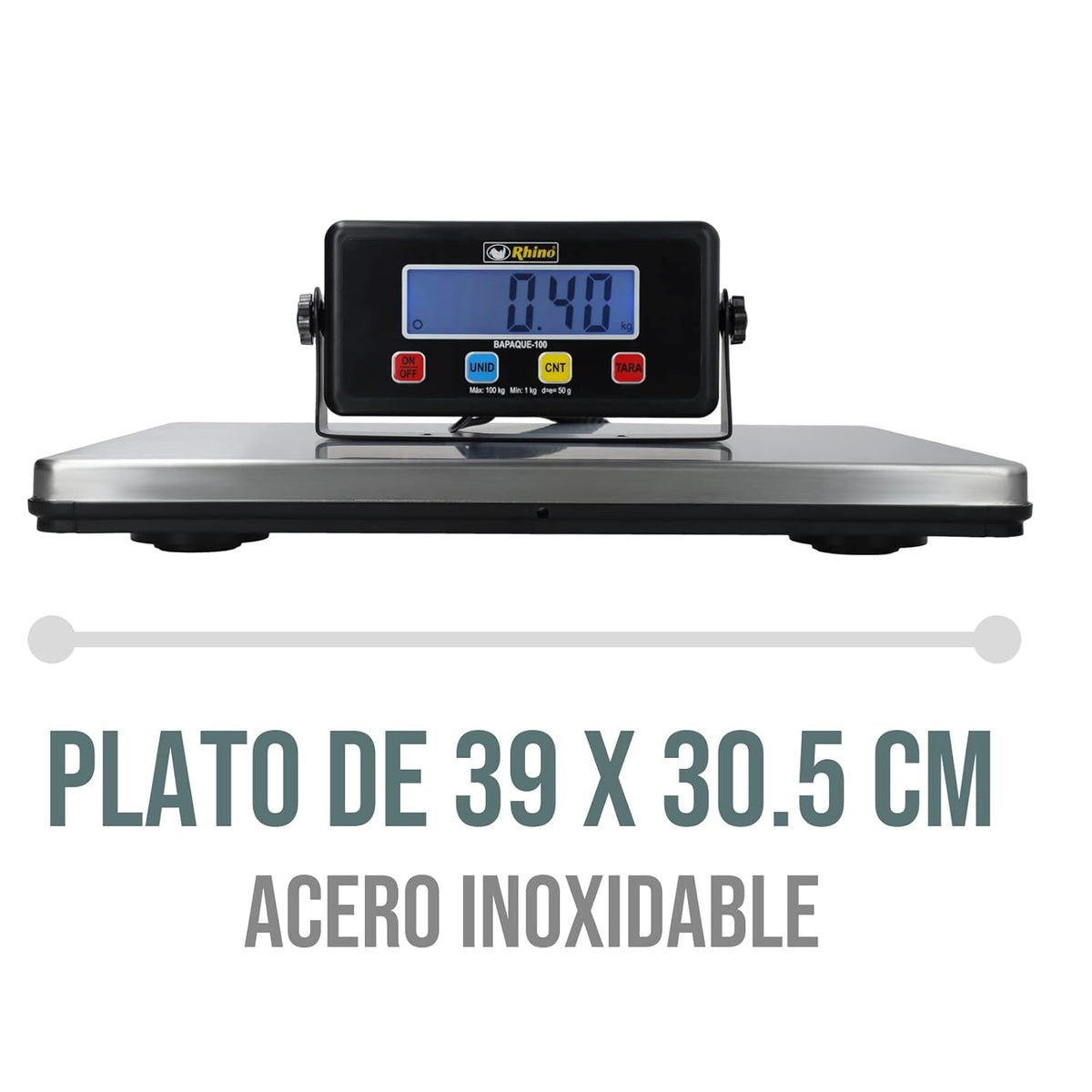 Báscula de paquetería 100 kg / 50 g, contadora | Rhino | Bapaque-100