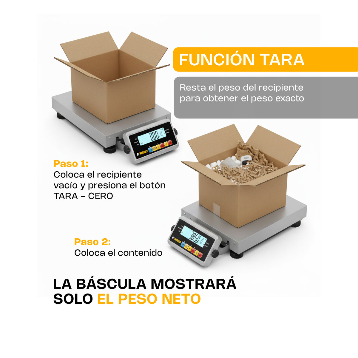 Báscula de paquetería 150 kg / 50 g | Rhino | Bapaque-150