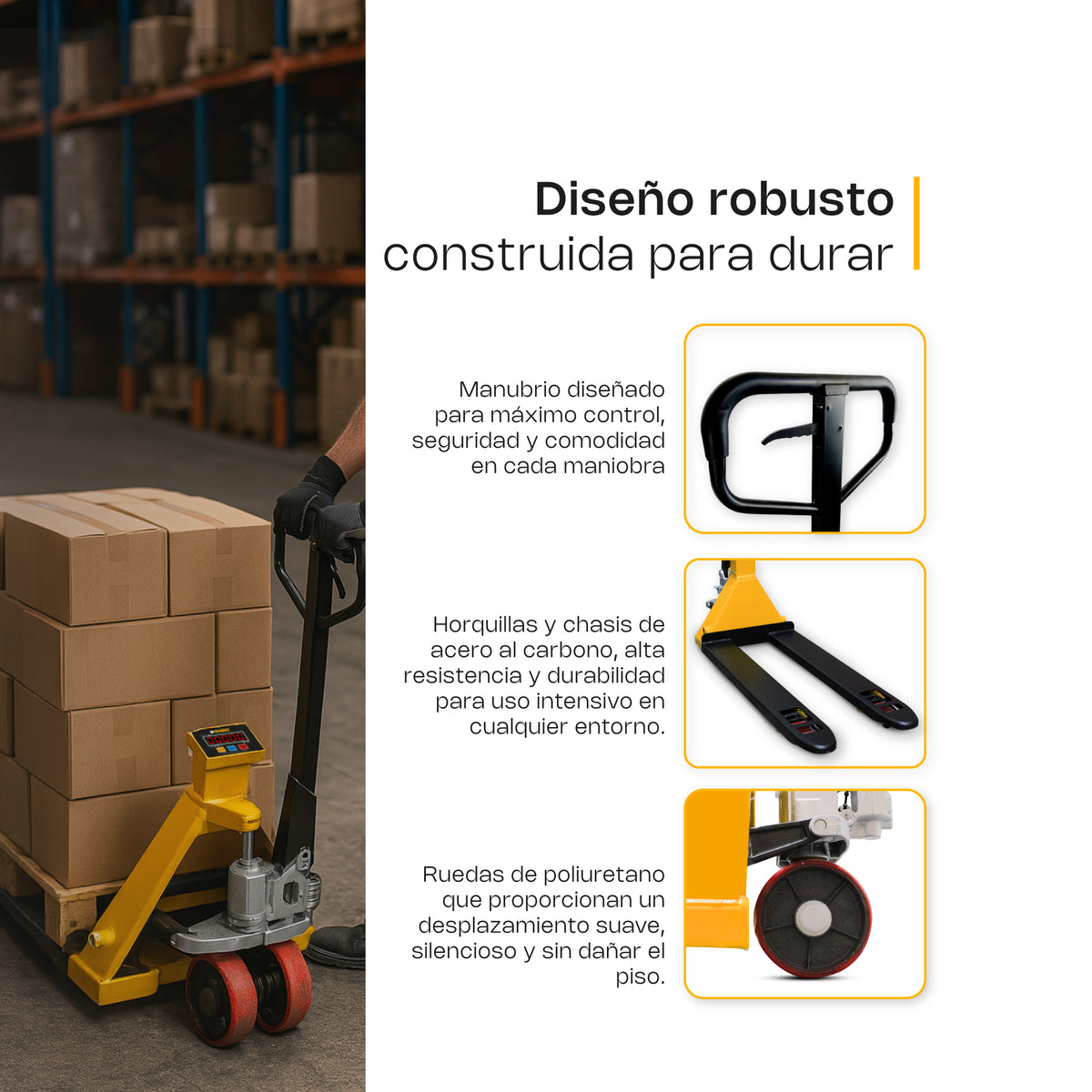 Báscula de patín, 2 T / 500 g, pantalla LED | Rhino | Bapat-2t