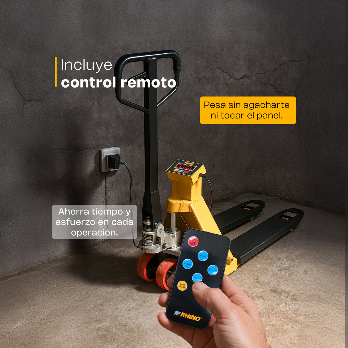 Báscula de patín, 2 T / 500 g, pantalla LED | Rhino | Bapat-2t