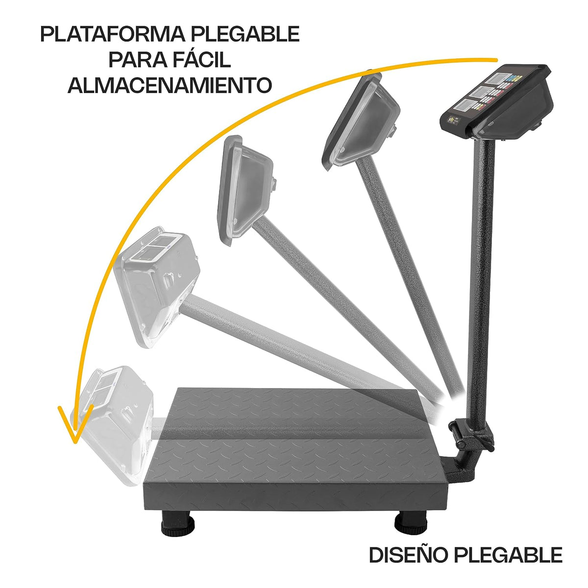 Báscula Plataforma | Plataforma De Acero Al Carbono / Indicador De Acero Inoxidable | Plataforma 32 X 42 Cm | 100 Kg / División 10 G | Uso Comercial | BAPCA-100 | RHINO