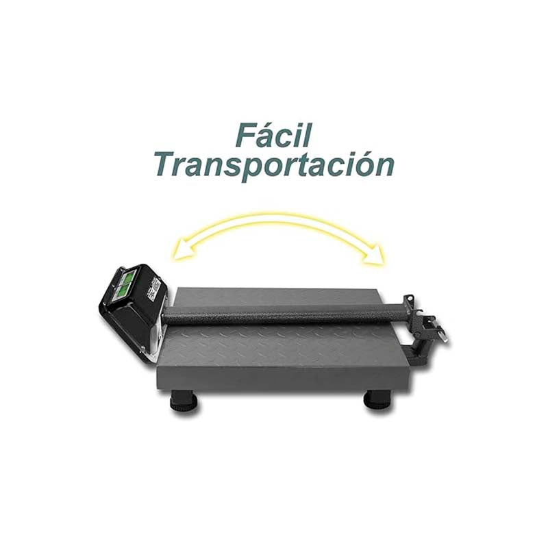 Báscula Plataforma | Plataforma De Acero Al Carbono | Plataforma 40 X 50 Cm | 200 Kg / División 20 G | Uso Comercial | BAPCA-200 | RHINO
