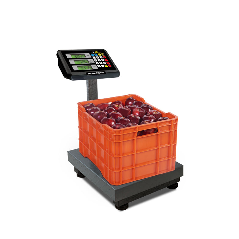 Báscula Plataforma | Plataforma De Acero Al Carbono | Plataforma Plegable | 80 Kg / División 10 G | Uso Comercial | BAPCA-80 | RHINO