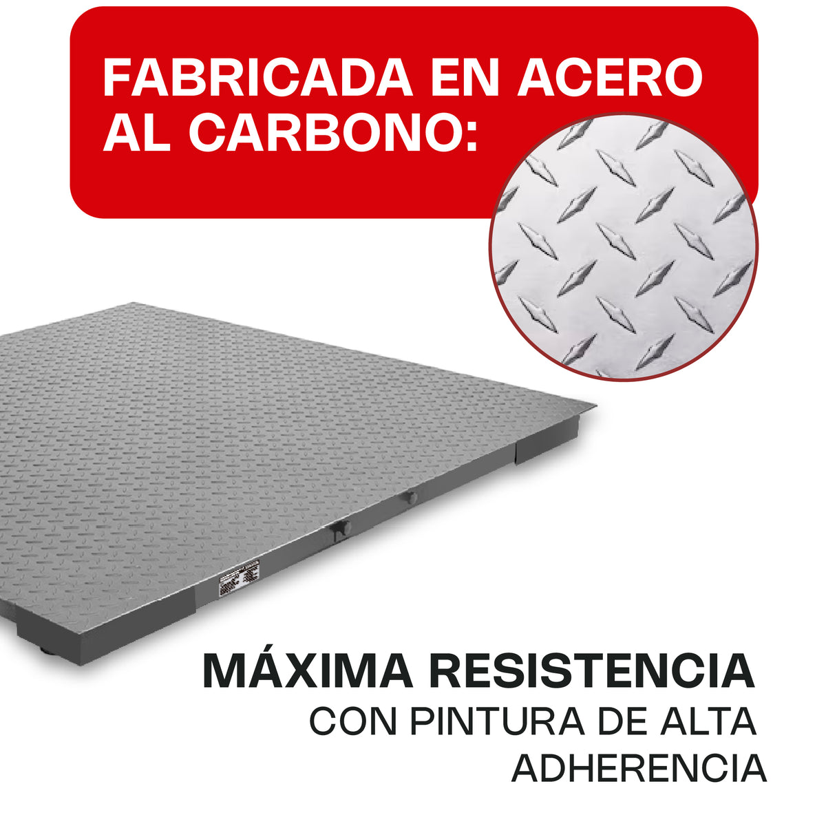 Báscula 2 ton / 500 g, plataforma de acero | Rhino | Baper-12