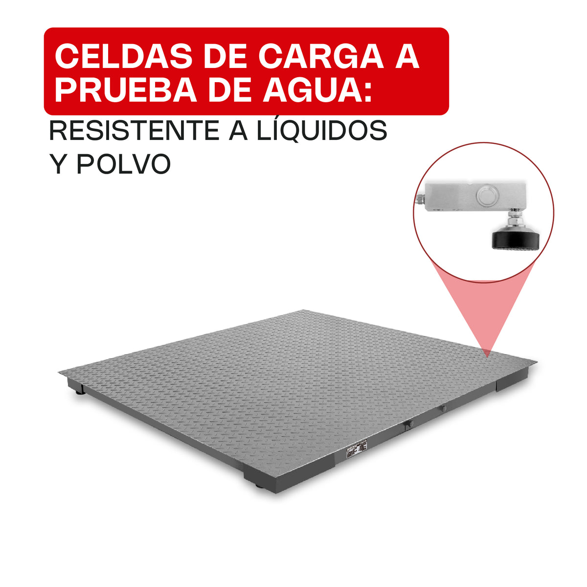 Báscula 2 ton / 500 g, plataforma de acero | Rhino | Baper-12