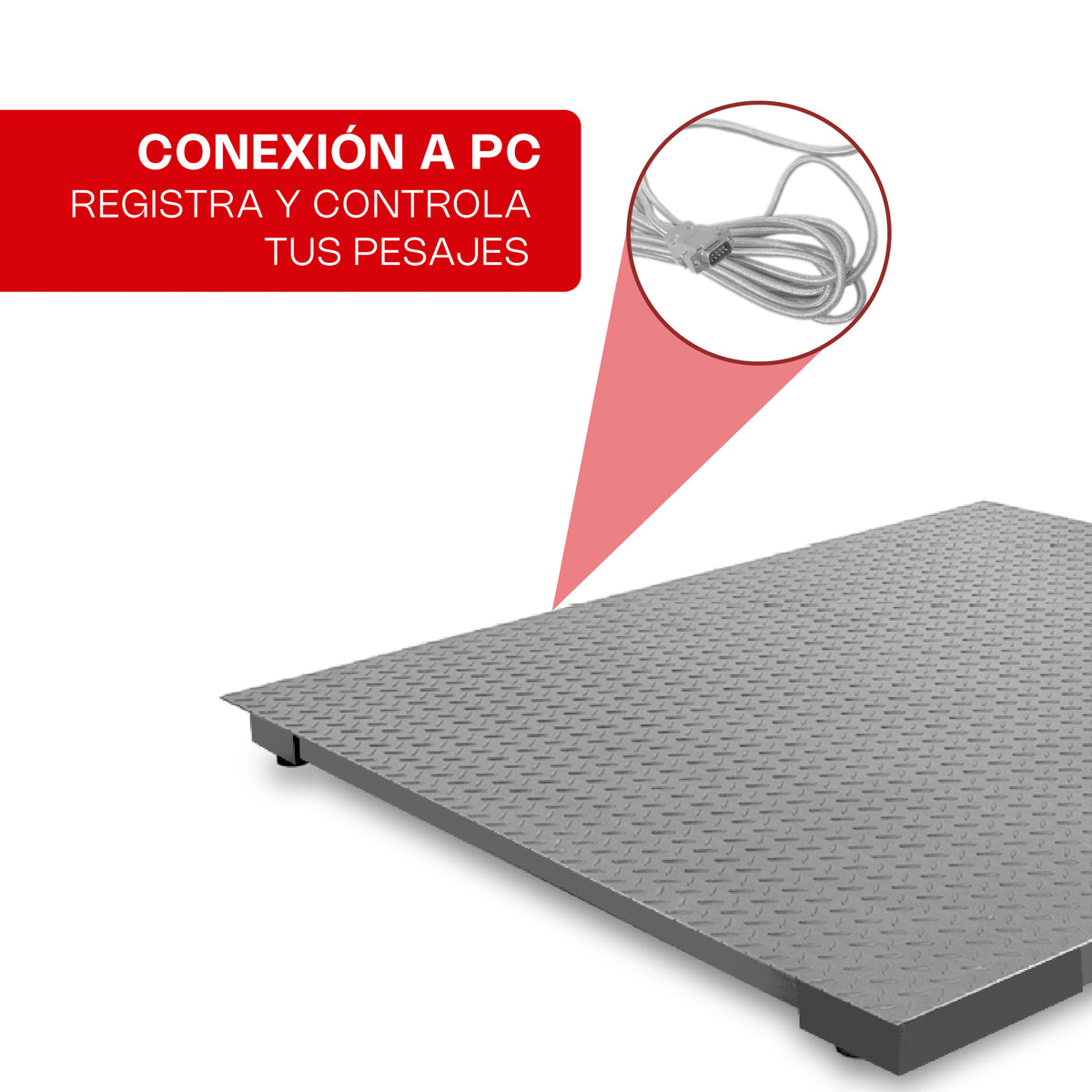 Báscula 2 ton / 500 g, plataforma de acero | Rhino | Baper-12