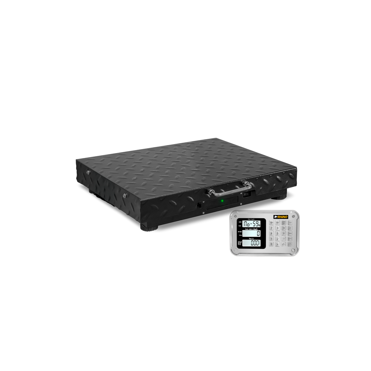 150 kg / 50 g, báscula de plataforma inalámbrica, plataforma de acero al carbono | Rhino | Bapic-150