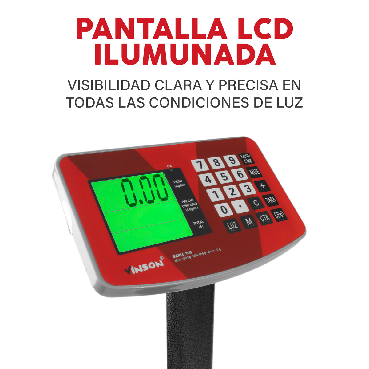 Báscula de plataforma 100 kg / 20 g | Rhino | Baple-100