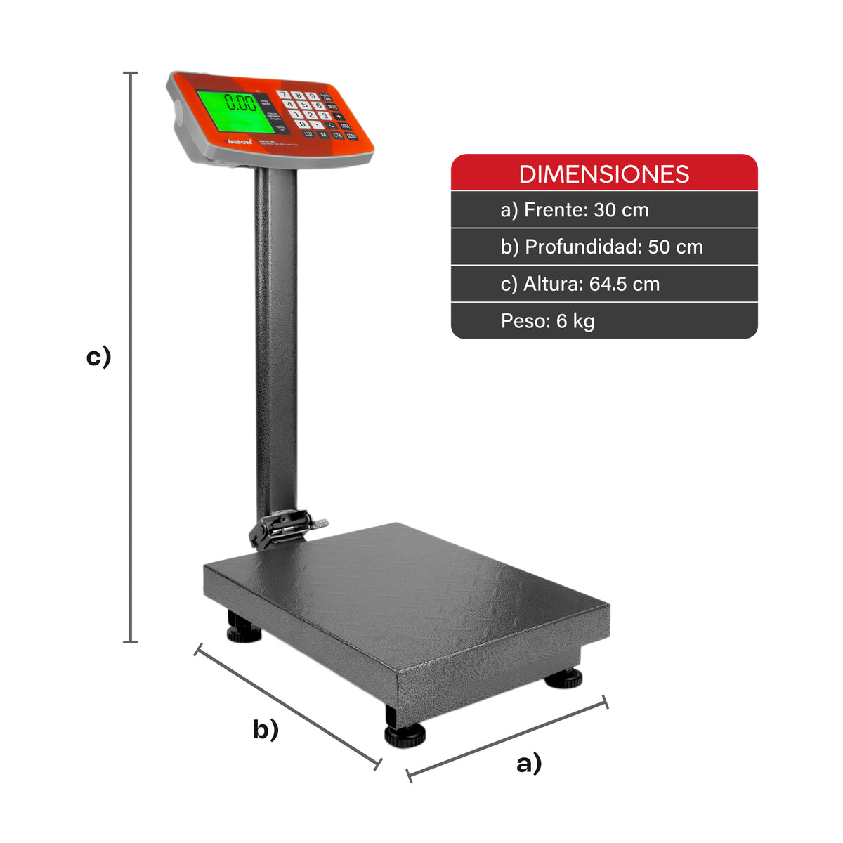 Báscula de plataforma 100 kg / 20 g | Rhino | Baple-100