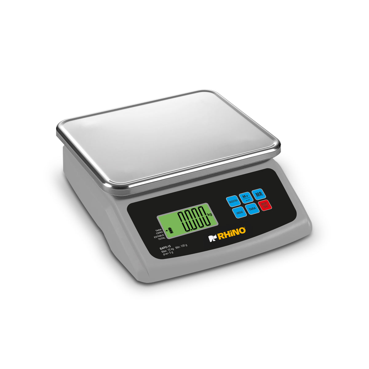 Báscula electrónica 15 kg / 5 g, cálculo | Rhino | Bapo-15