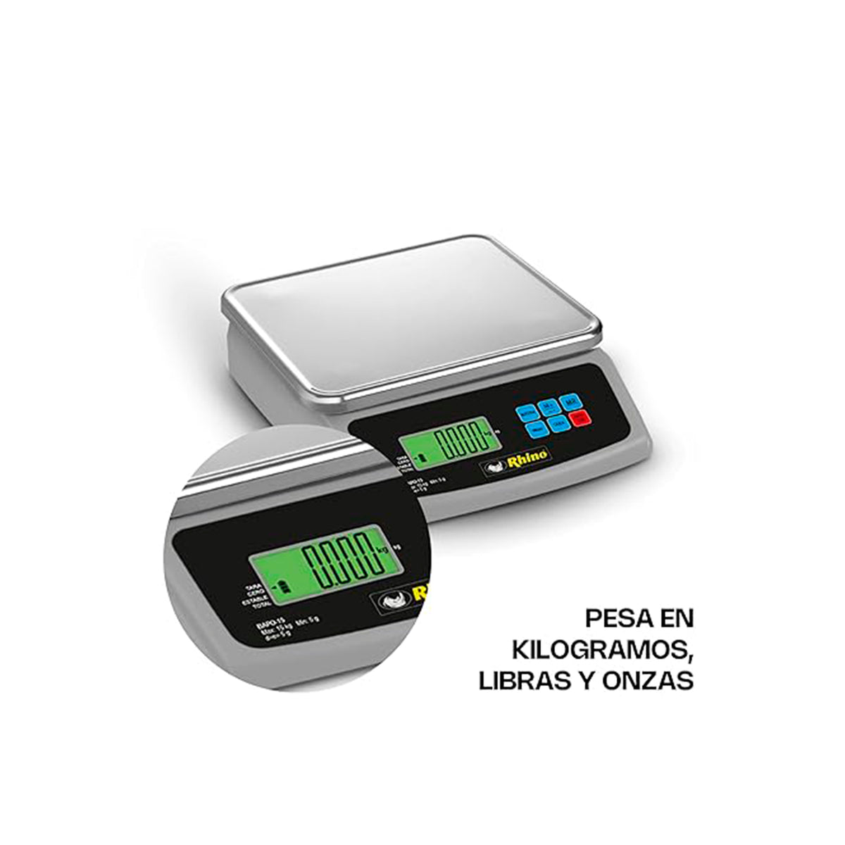 Báscula electrónica 15 kg / 5 g, cálculo | Rhino | Bapo-15
