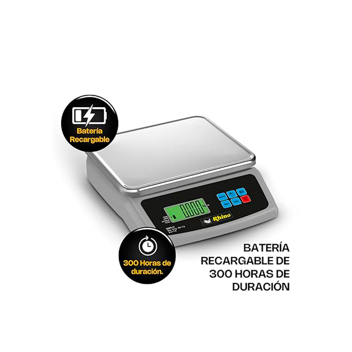 Báscula electrónica 15 kg / 5 g, cálculo | Rhino | Bapo-15