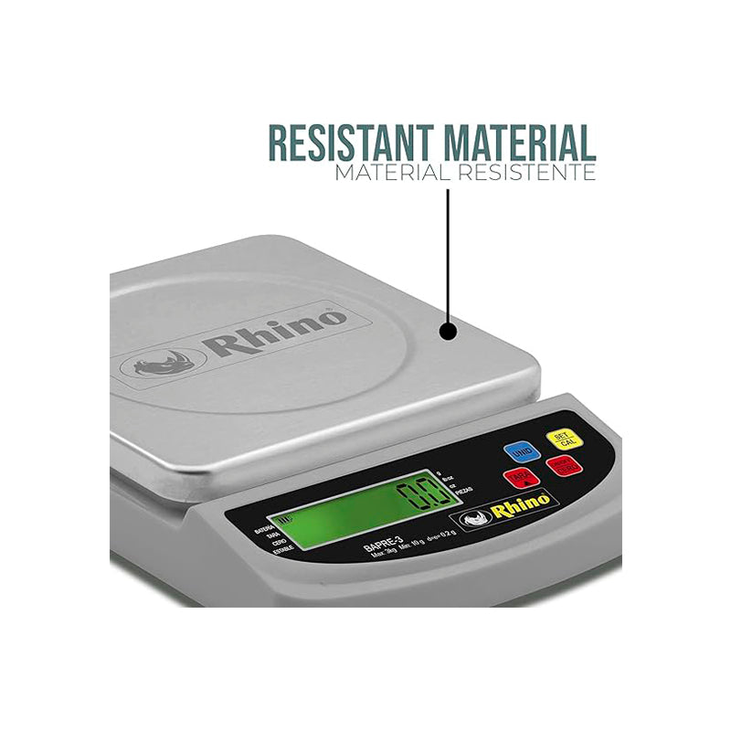 Báscula electrónica de precisión 3 kg / 0.2 g | Rhino | Bapre-3