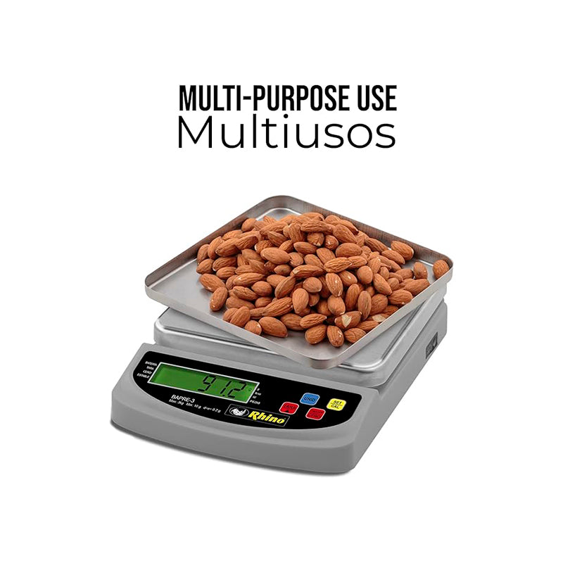 Báscula electrónica de precisión 3 kg / 0.2 g | Rhino | Bapre-3
