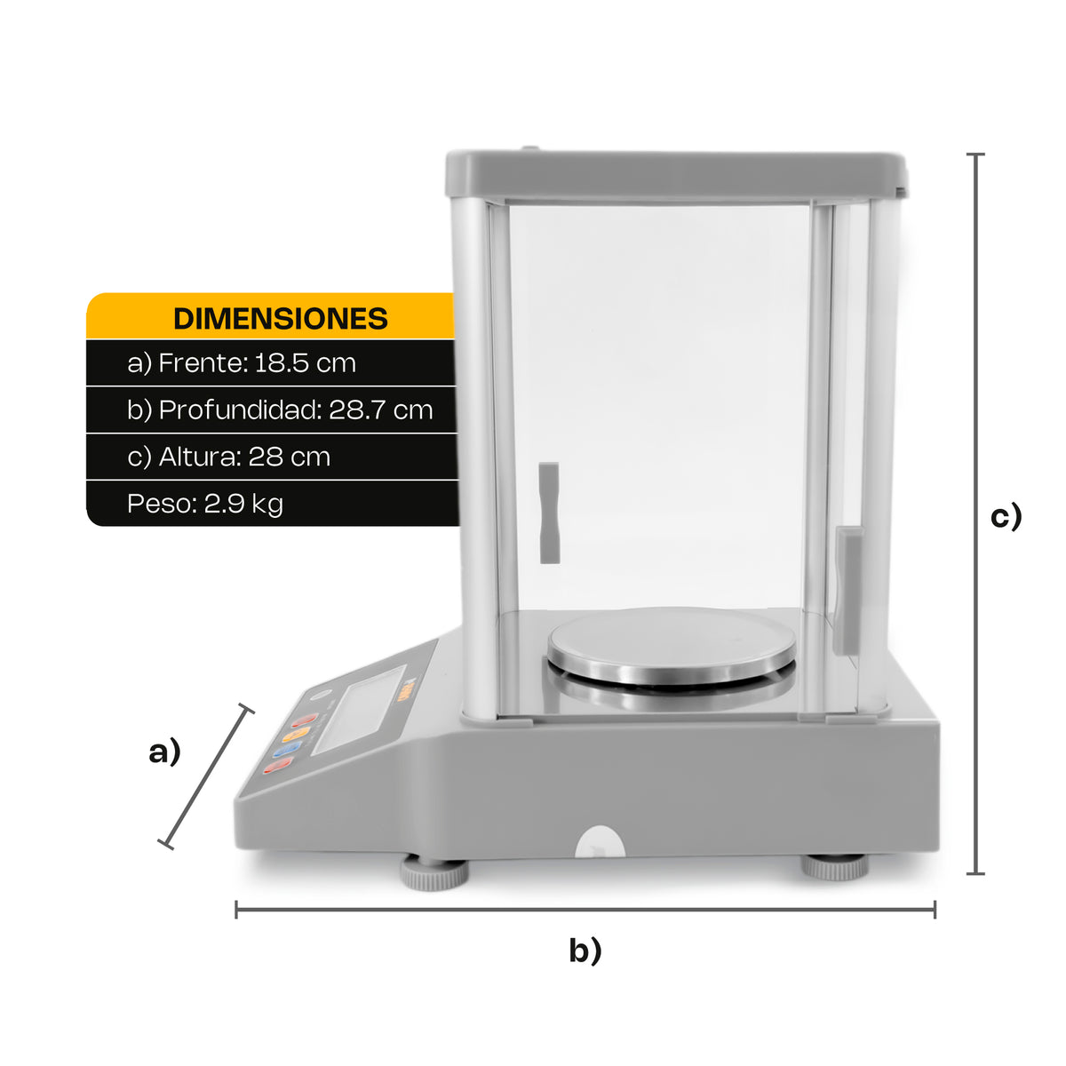 Báscula electrónica de precisión 600 g / 0.01 g | Rhino | Bapre-600