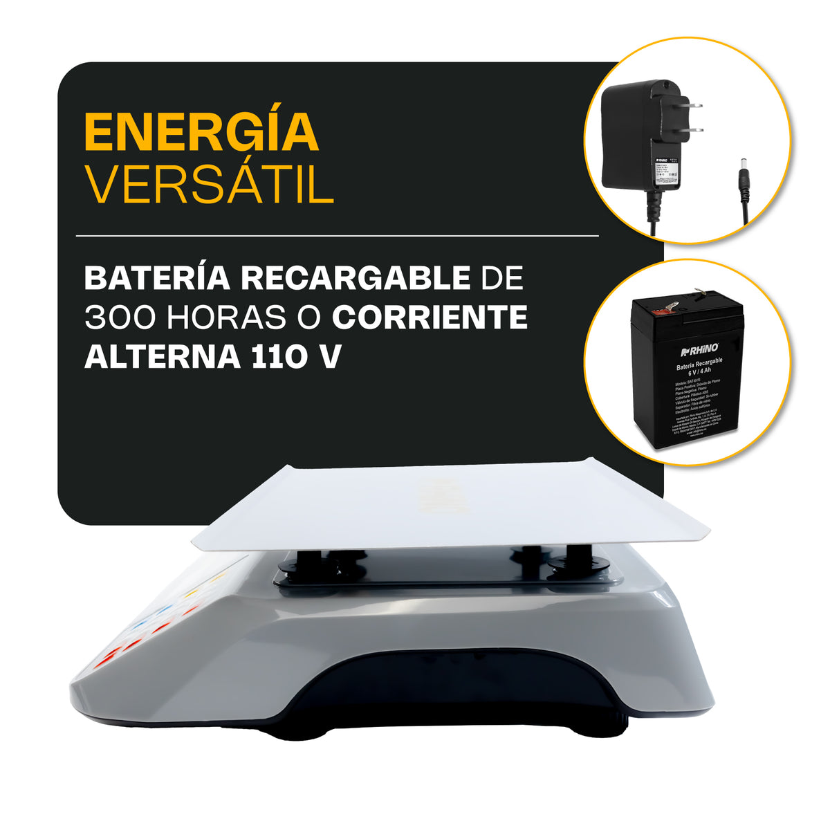 Báscula electrónica 40 kg / 2 g | Rhino | Bar-9