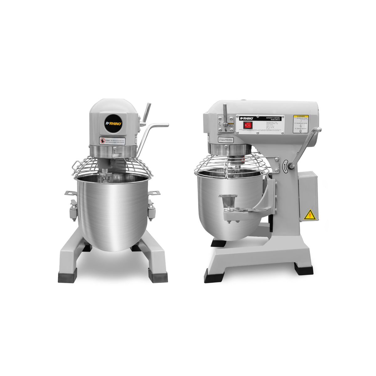 Batidora Planetaria | Tazón De Acero Inoxidable / Cuerpo Metálico | Formato Planetario De Mesa | 10 L | Uso Comercial | BATI-10  | RHINO