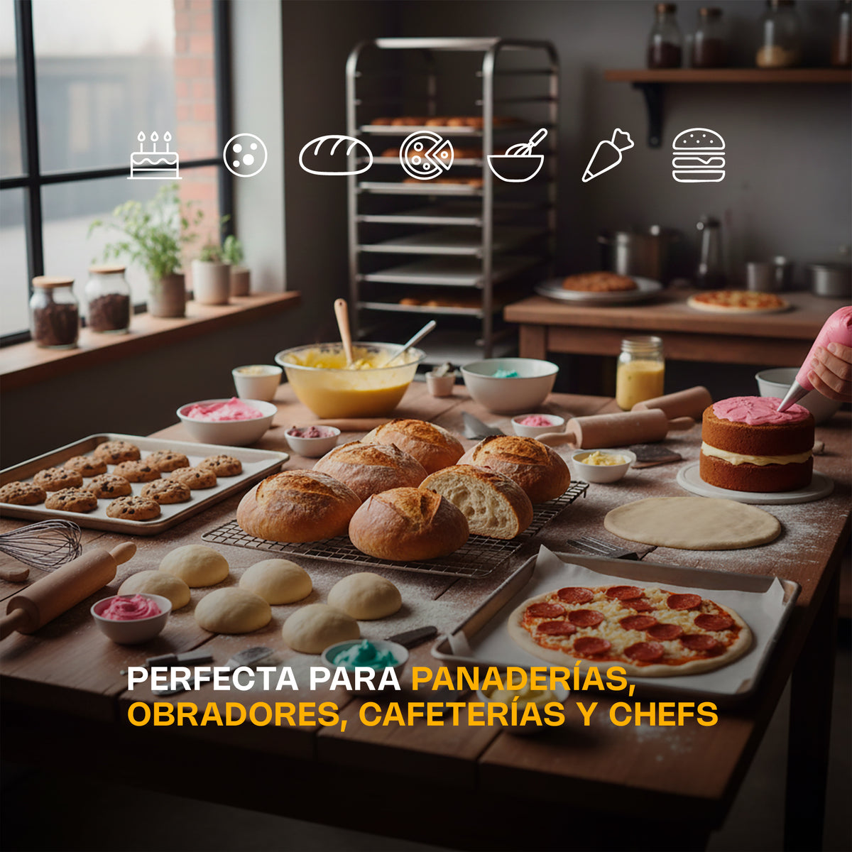 Batidora Planetaria | Tazón De Acero Inoxidable / Cuerpo Metálico | Formato Planetario De Mesa | 10 L | Uso Comercial | BATI-10  | RHINO