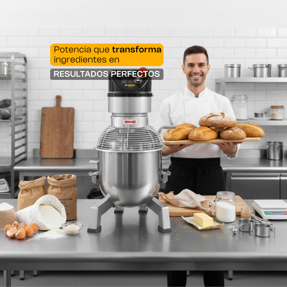 Batidora planetaria, de velocidad variable 20 l | Rhino | Bati-20x