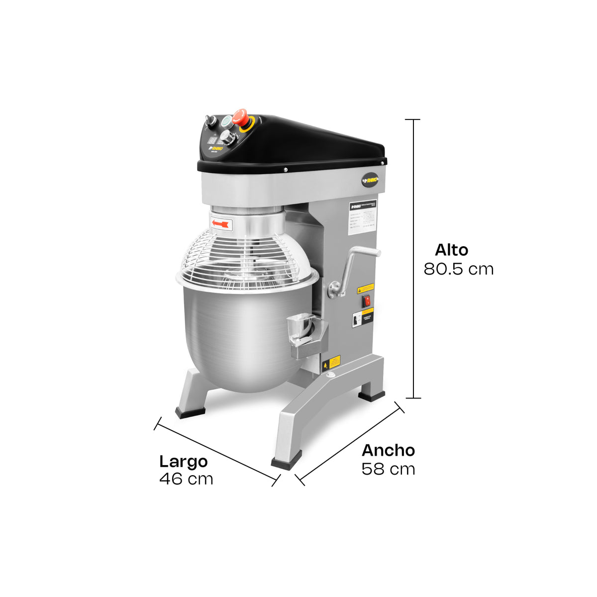 Batidora planetaria, de velocidad variable 20 l | Rhino | Bati-20x
