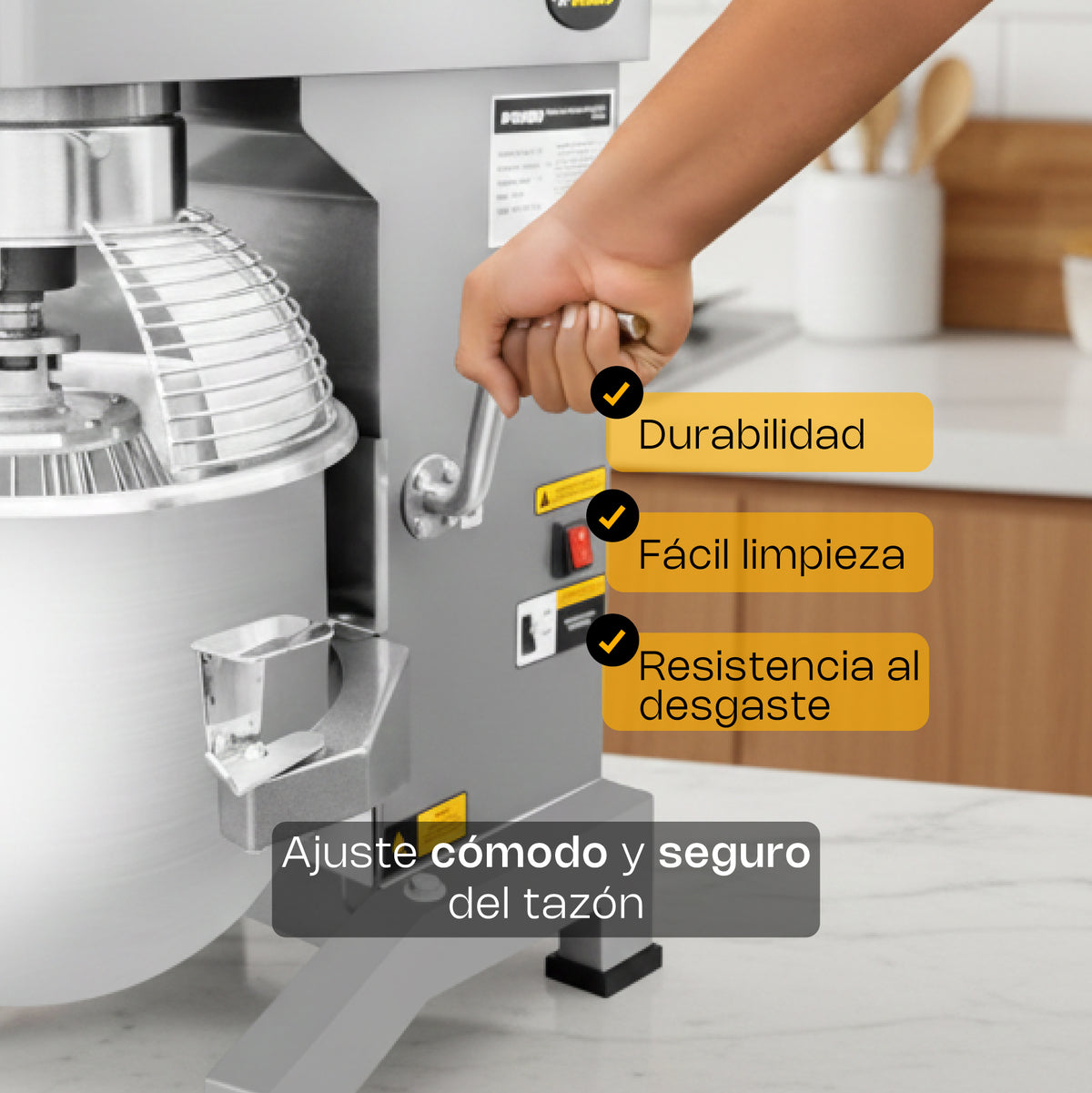 Batidora planetaria, de velocidad variable 20 l | Rhino | Bati-20x