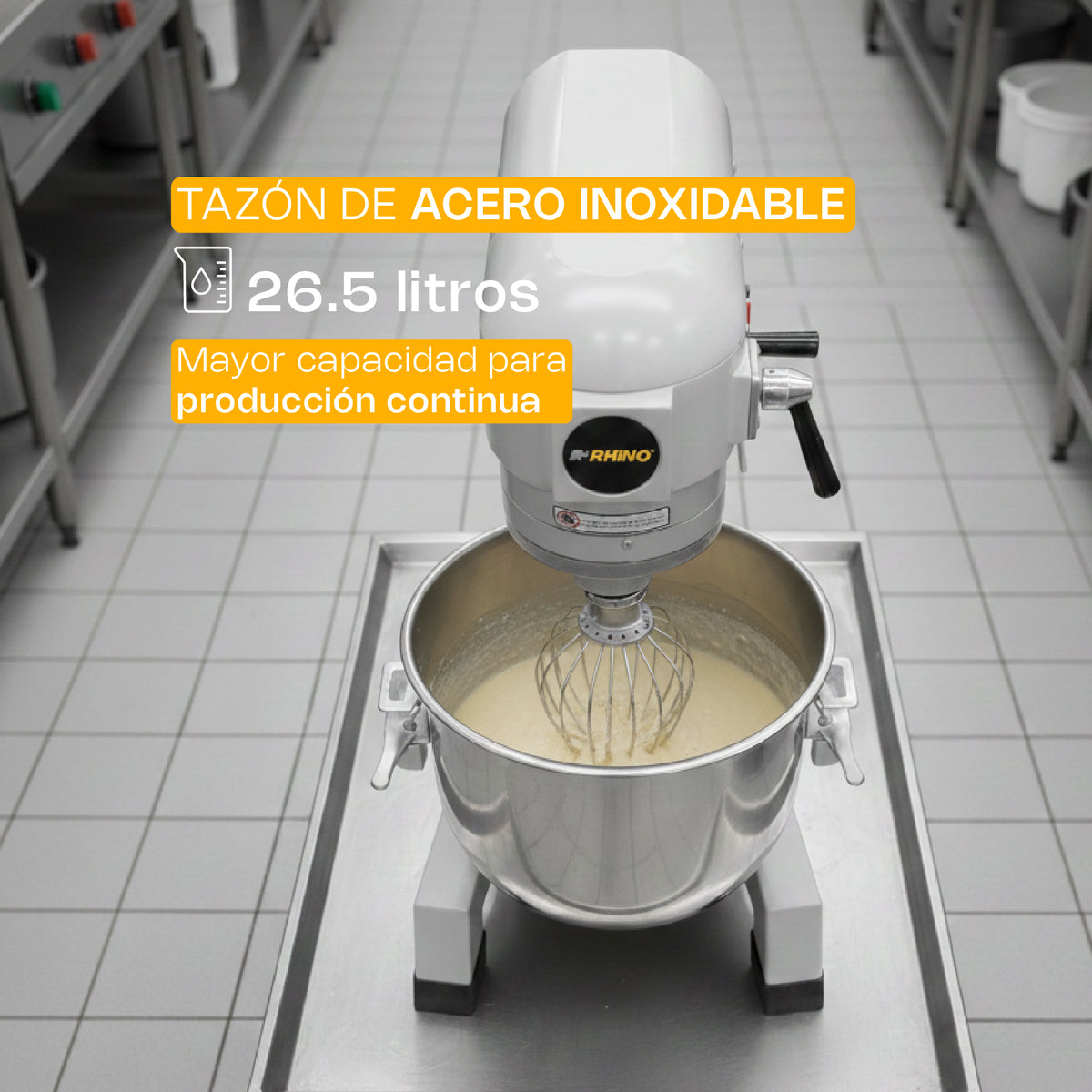 Batidora planetaria, capacidad de 26.5 l | Rhino | Bati-30