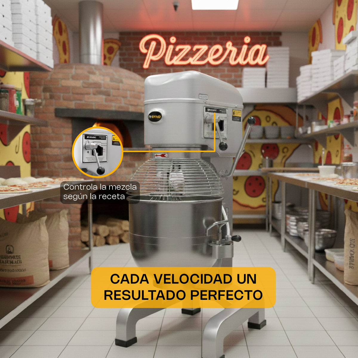 Batidora planetaria, capacidad de 40 l | Rhino | Bati-40x