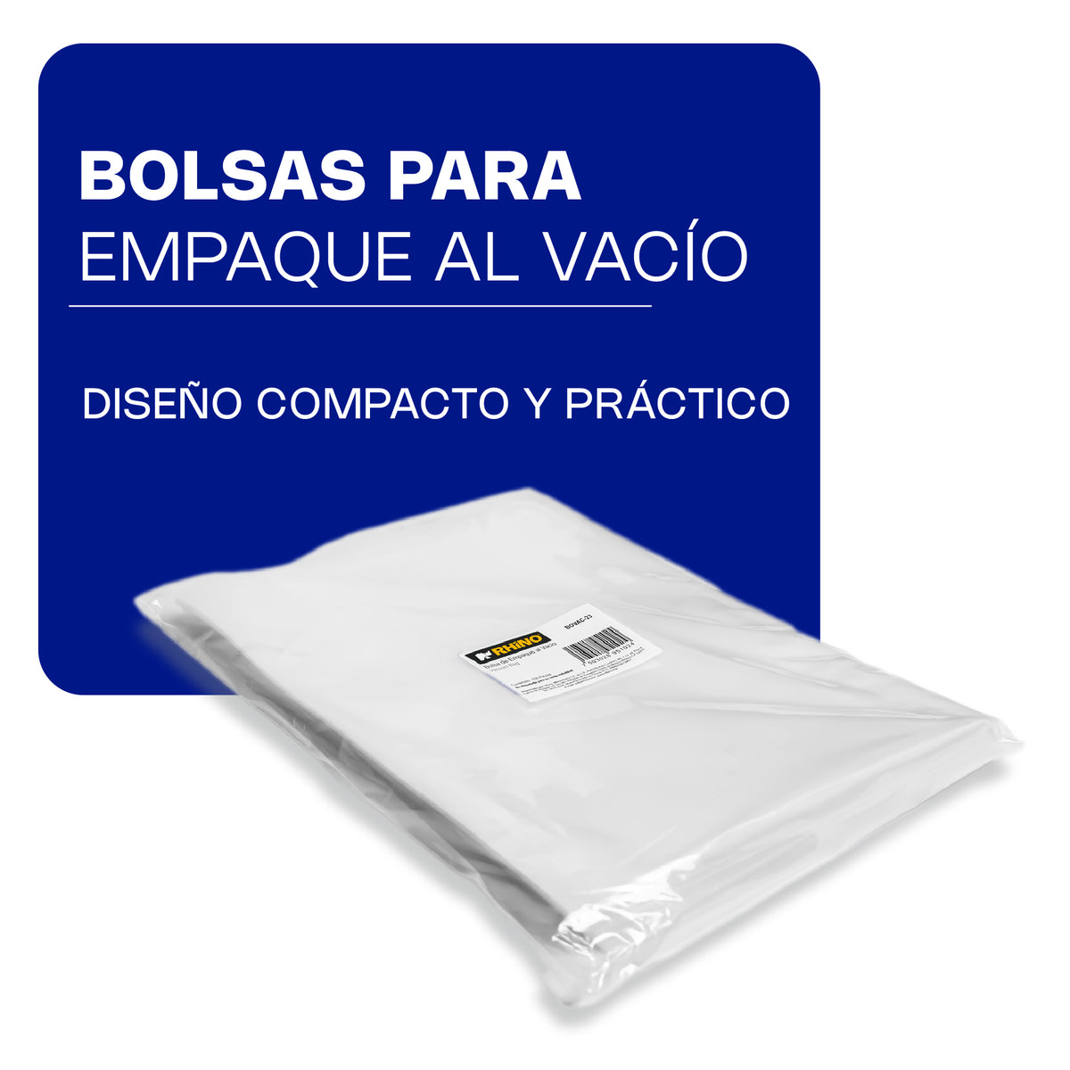Bolsa Para Empaque Al Vacío | Plástico Para Empaque Al Vacío | 20 X 30 Cm | Uso Comercial | BOVAC-23 | RHINO