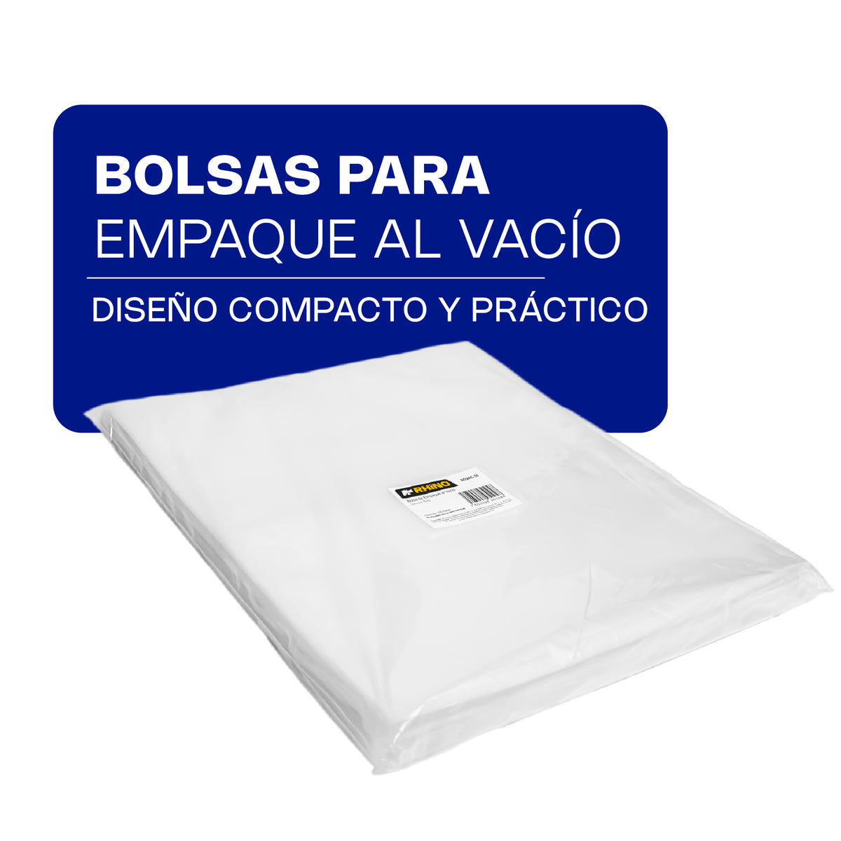 Bolsa Para Empaque Al Vacío | Plástico Para Empaque Al Vacío | 30 X 35 Cm | Uso Comercial | BOVAC-35 | RHINO