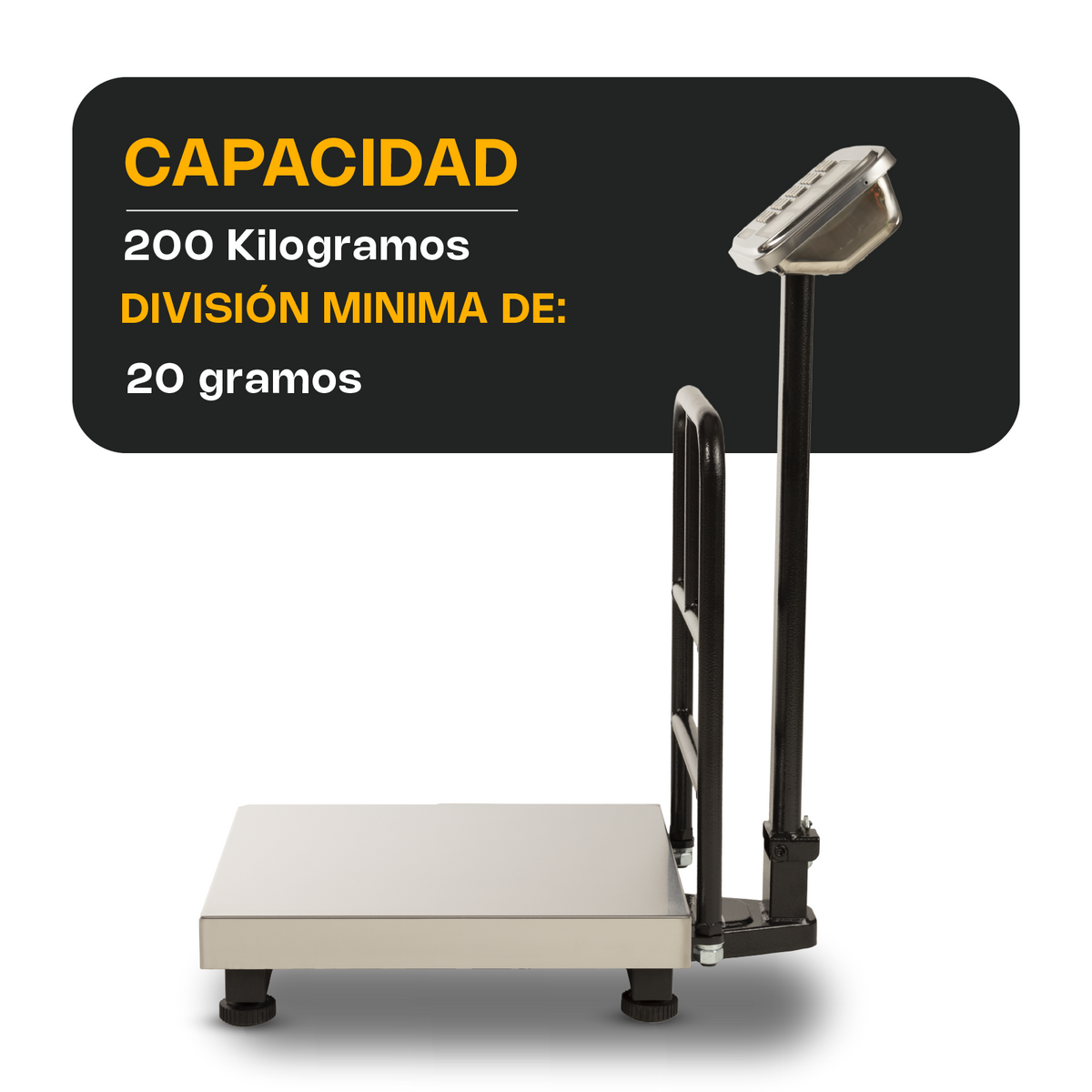 Báscula Peso-Precio | Plataforma De Acero Inoxidable | Plataforma 40 X 50 Cm | 200 Kg / División 20 G | Uso Comercial | BP-200 | RHINO