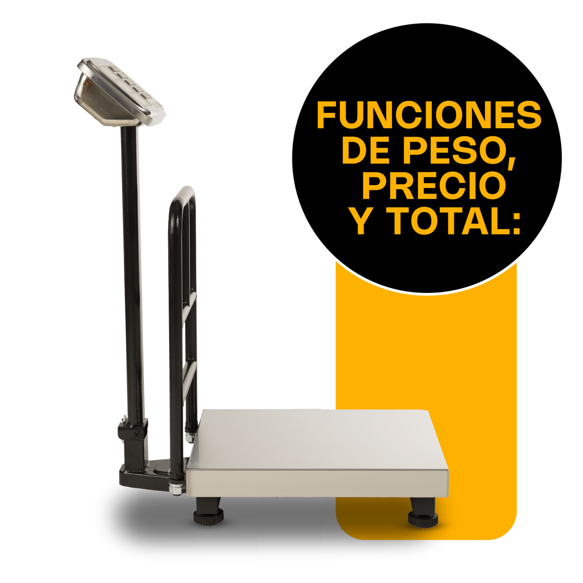 Báscula Peso-Precio | Plataforma De Acero Inoxidable | Plataforma 40 X 50 Cm | 200 Kg / División 20 G | Uso Comercial | BP-200 | RHINO