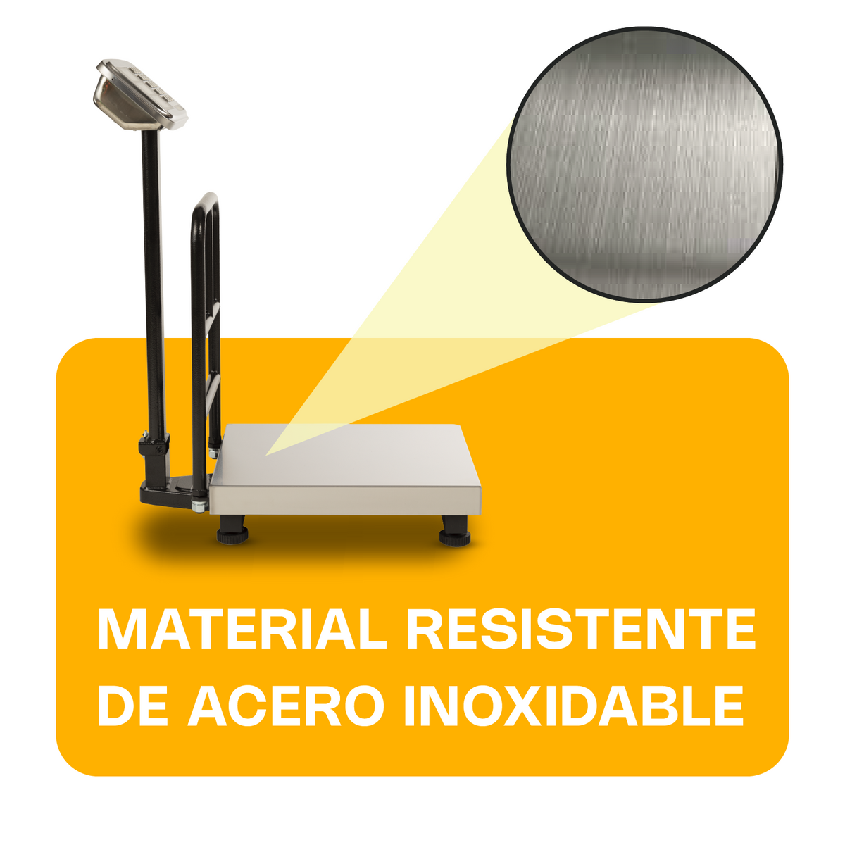 Báscula Peso-Precio | Plataforma De Acero Inoxidable | Plataforma 40 X 50 Cm | 200 Kg / División 20 G | Uso Comercial | BP-200 | RHINO