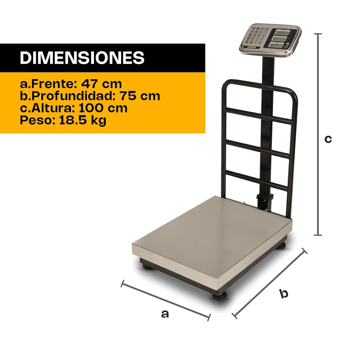 Báscula de plataforma 500 kg / 50 g | Rhino | Bp-500