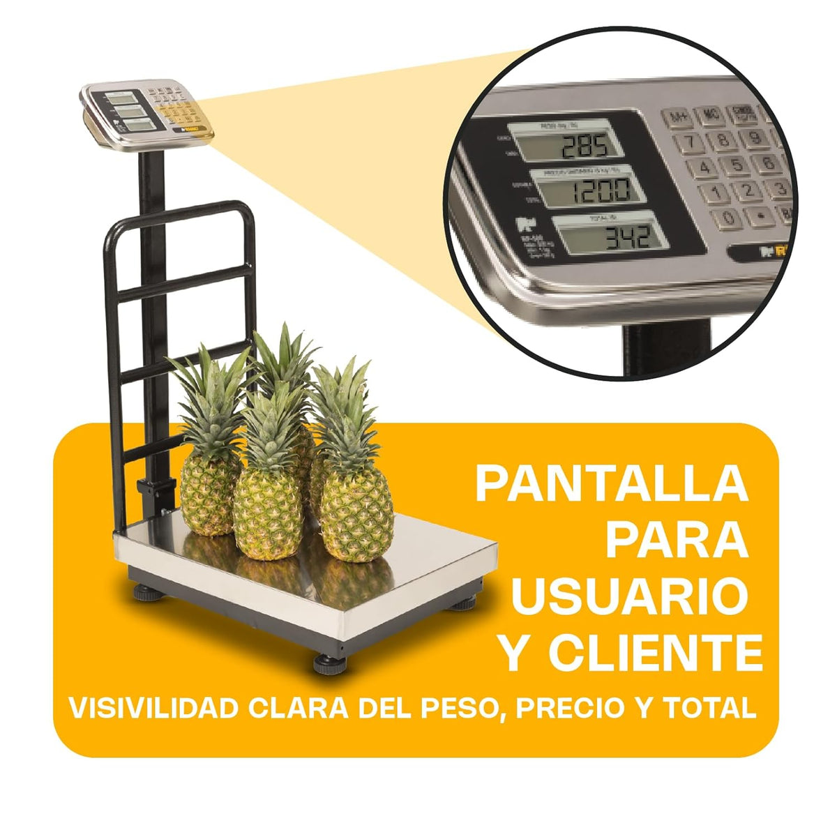 Báscula de plataforma 500 kg / 50 g | Rhino | Bp-500