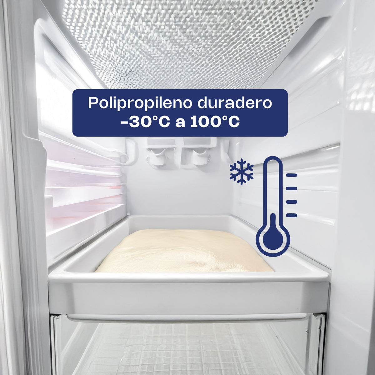 Caja de polipropileno para masa de pizza 3.1" | Rhino | Camapi-18ch